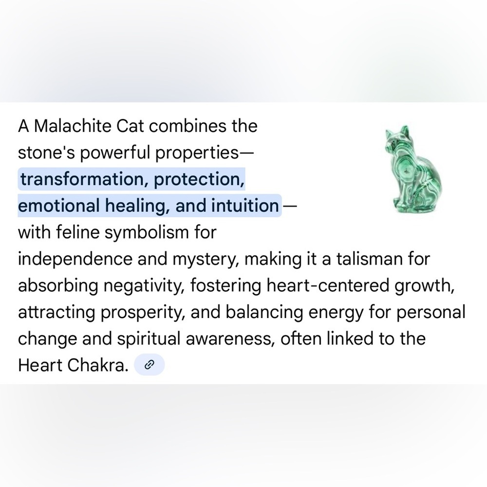 Green Malachite Cats Figurine Carved - Picture 11 of 13